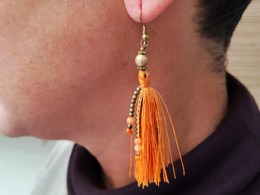 Colorful tassel earrings