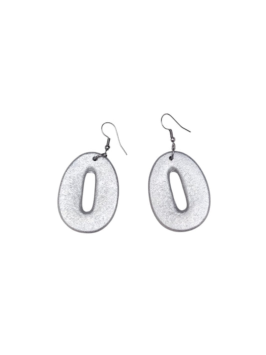 Orecchini ovali in alluminio riciclato – gioielli etici e sostenibili