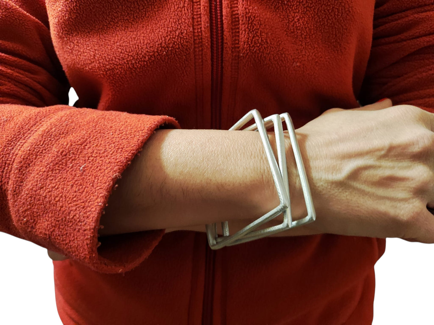 Box 3 Bracciali Quadrato Fine Artigianali – Gioielli Etici in Alluminio Riciclato dal Laos