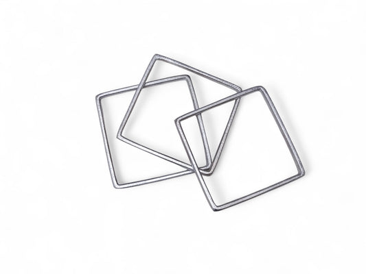 Box 3 Bracciali Quadrato Fine Artigianali – Gioielli Etici in Alluminio Riciclato dal Laos