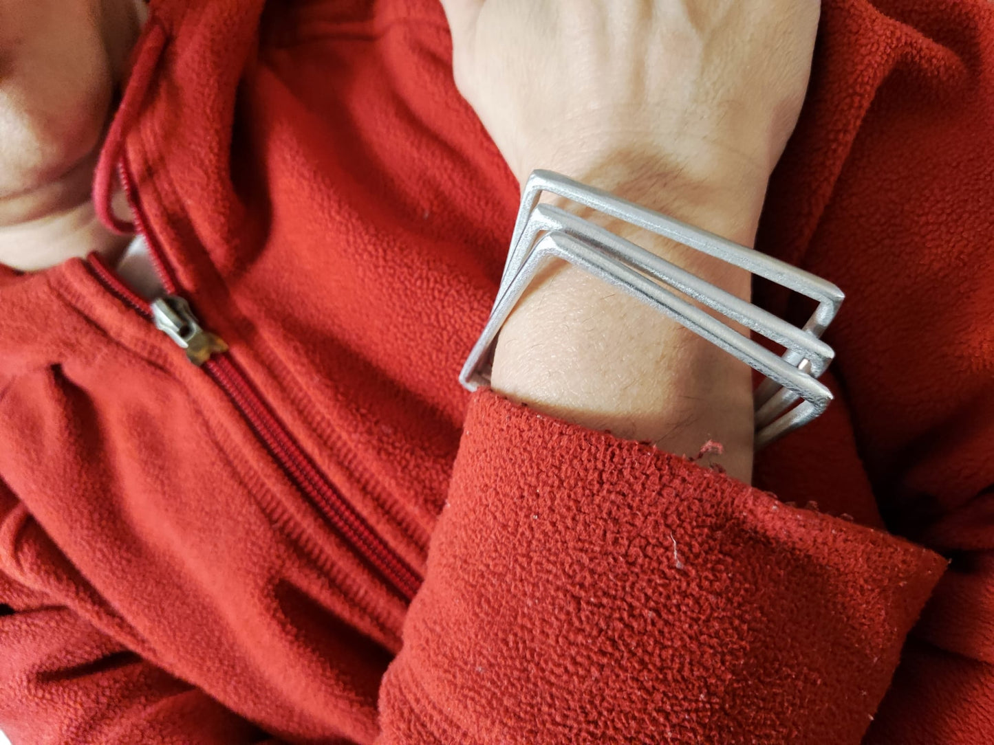 Box 3 Bracciali Quadrato Fine Artigianali – Gioielli Etici in Alluminio Riciclato dal Laos