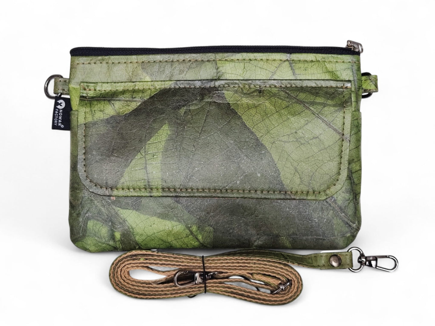 Borsetta Tracolla Vegana in Foglie di Teak