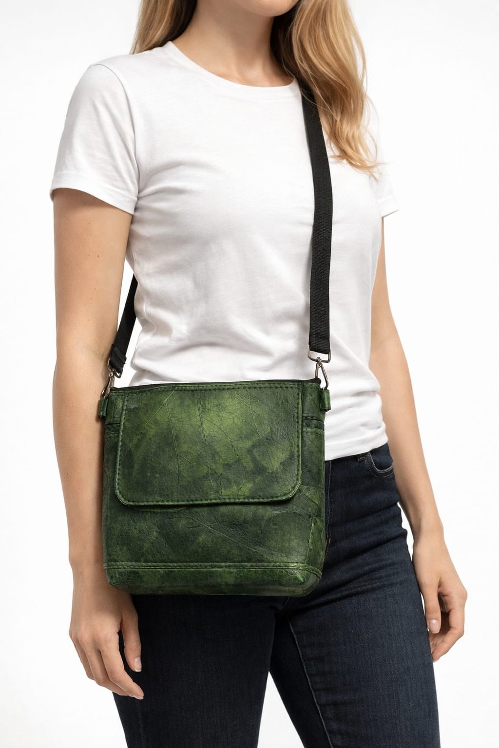 Borsa a Tracolla Artigianale in Foglie di Teak