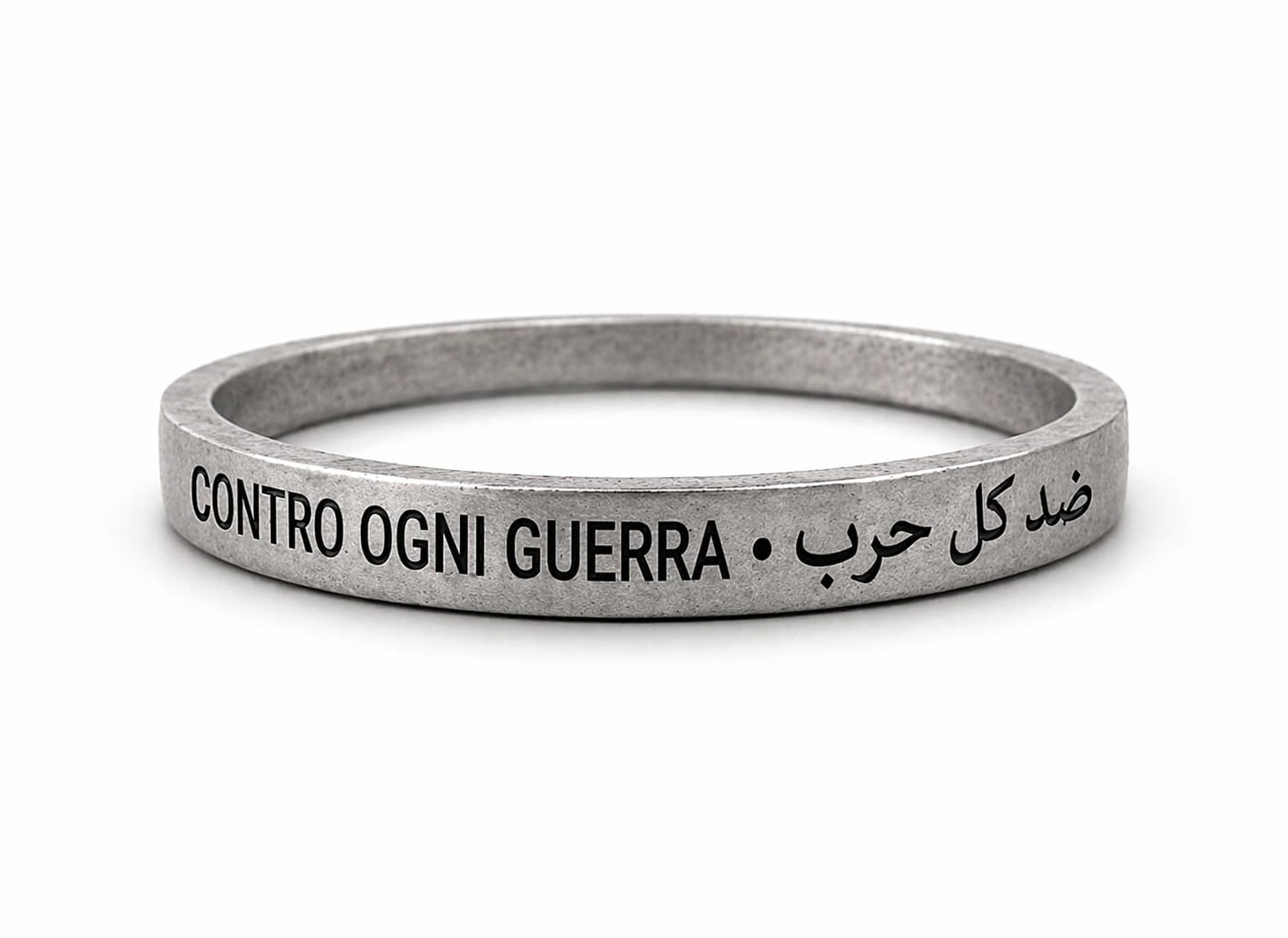 Bracciale Contro Ogni Guerra – Inciso e Colorato a Mano