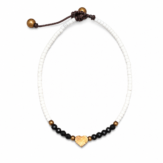 Pulsera de cuentas blancas
