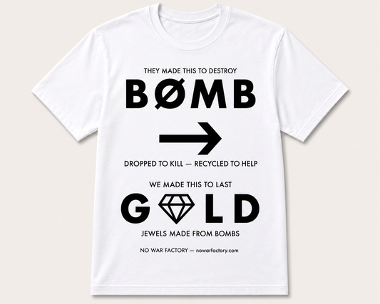 T-Shirt Manifesto No War Factory — maglia nera