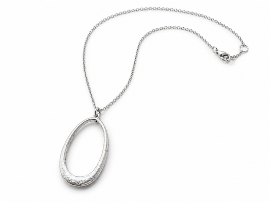 Collana a goccia in alluminio riciclato fatta a mano, nichel free