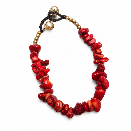 Pulsera con piedras duras de colores