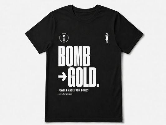 T-Shirt "Bomb to Gold" — No War Factory
