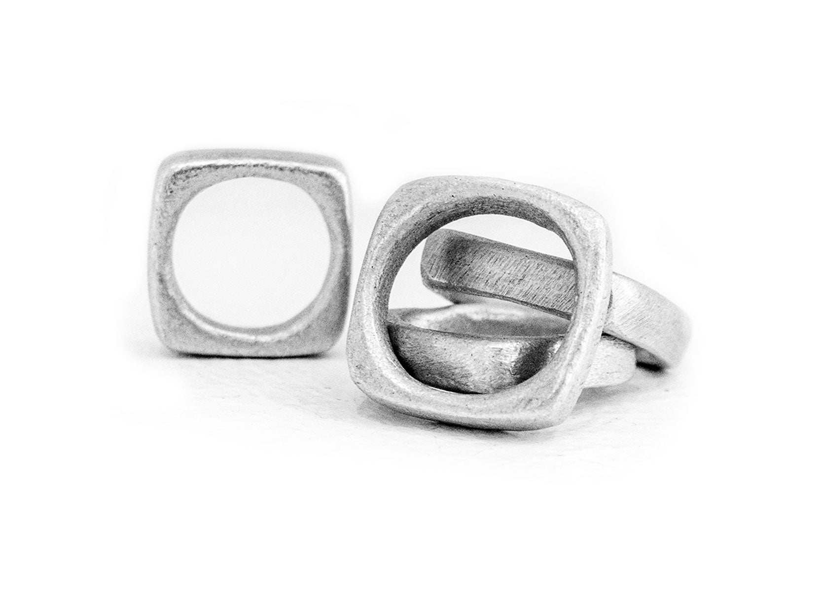 anello quadrato anello riciclato  anello ecologico anelli economici anelli da uomo particolari anelli unisex