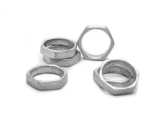 anello particolare donna anelli design moderno anelli alluminio anelli di bigiotteria anelli fatti a mano anello esagonale