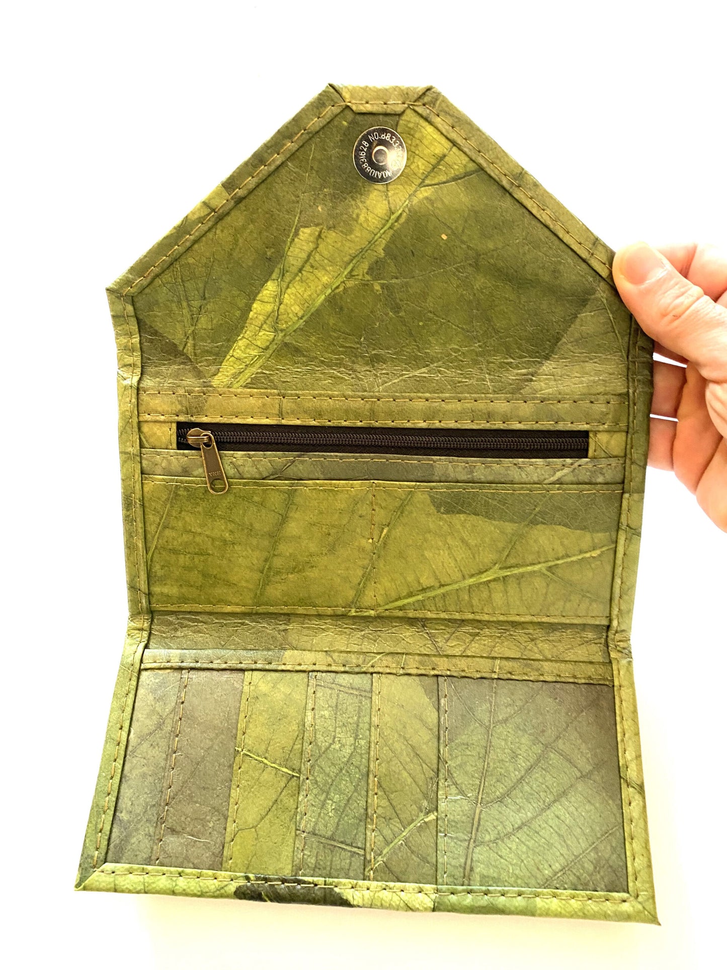 Portafoglio da Donna Vegano in Foglie di Teak