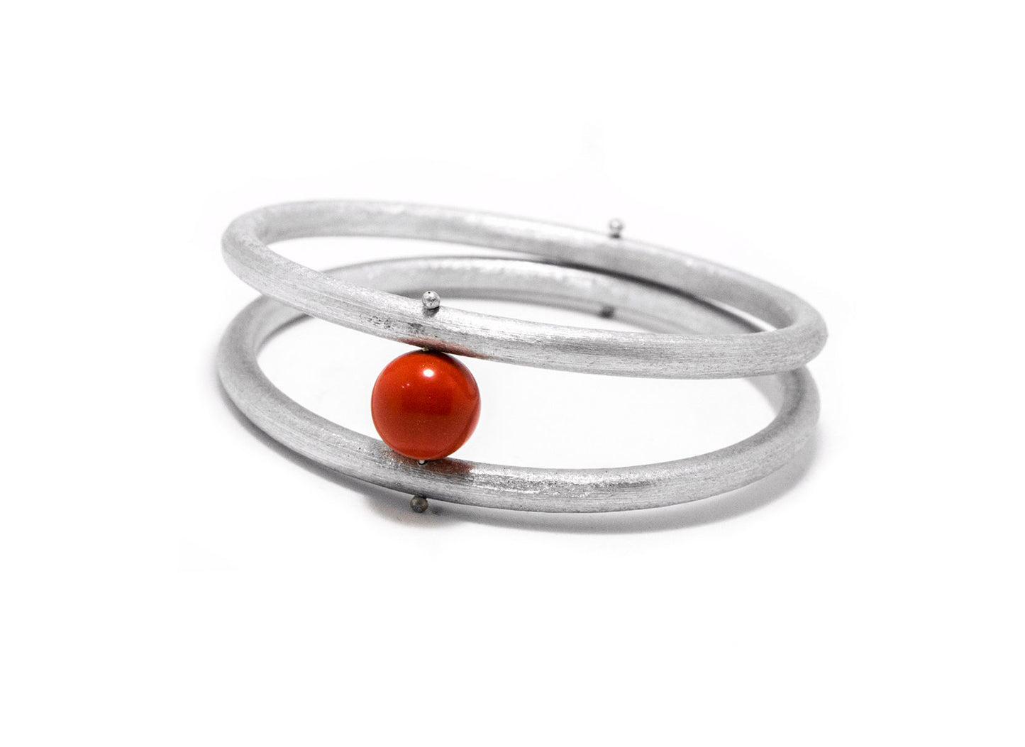 bracciale ecologico bracciale riciclato da donna bracciale con pietra dura rossa bracciale doppio