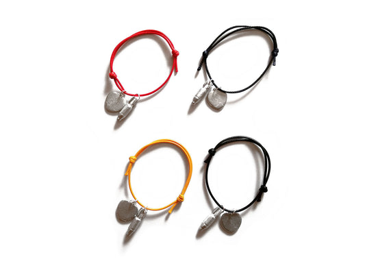 bracciali donna uomo unisex regolabili bracciali con pendenti in alluminio riciclato in Laos braccialetti in cordino braccialetti rossi neri gialli